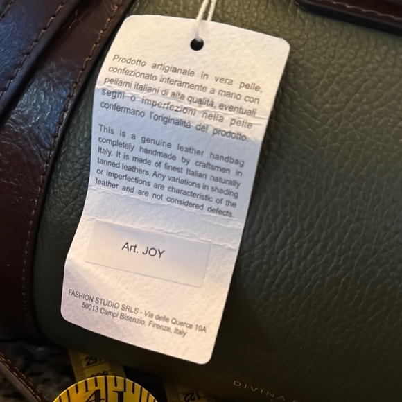 Divine Firenze leather handbag made in Italy NWT - Picture 16 of 16